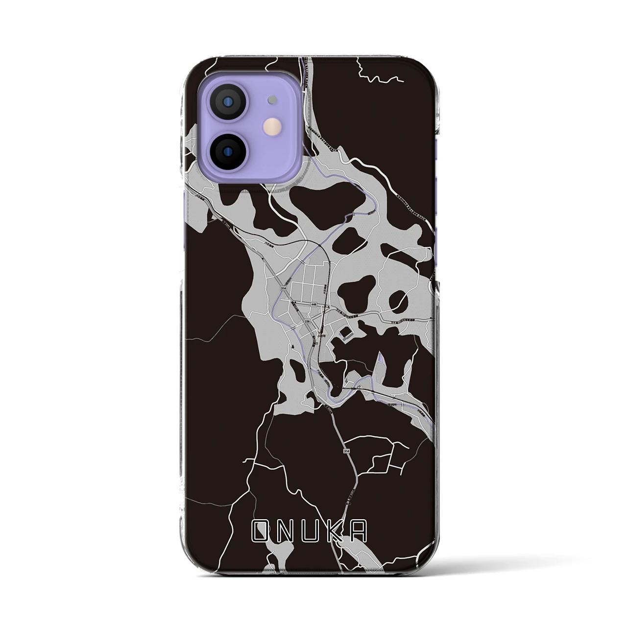 【小奴可(広島県)】地図柄iPhoneケース(クリアタイプ)