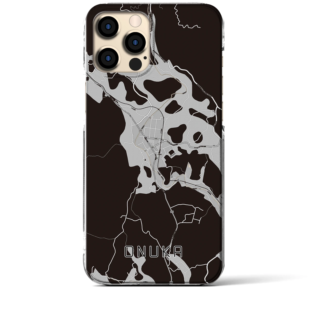 【小奴可(広島県)】地図柄iPhoneケース(クリアタイプ)