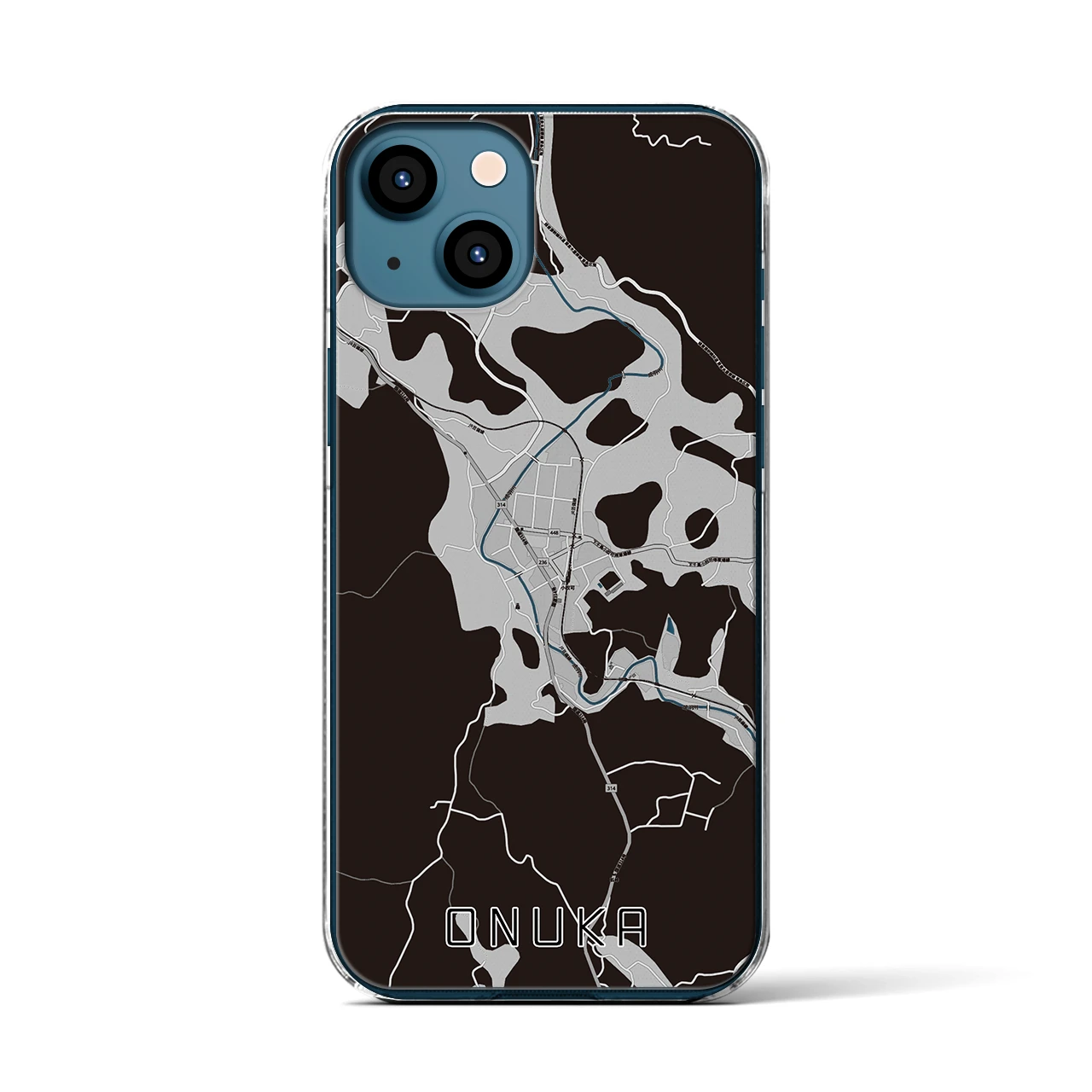 【小奴可(広島県)】地図柄iPhoneケース(クリアタイプ)