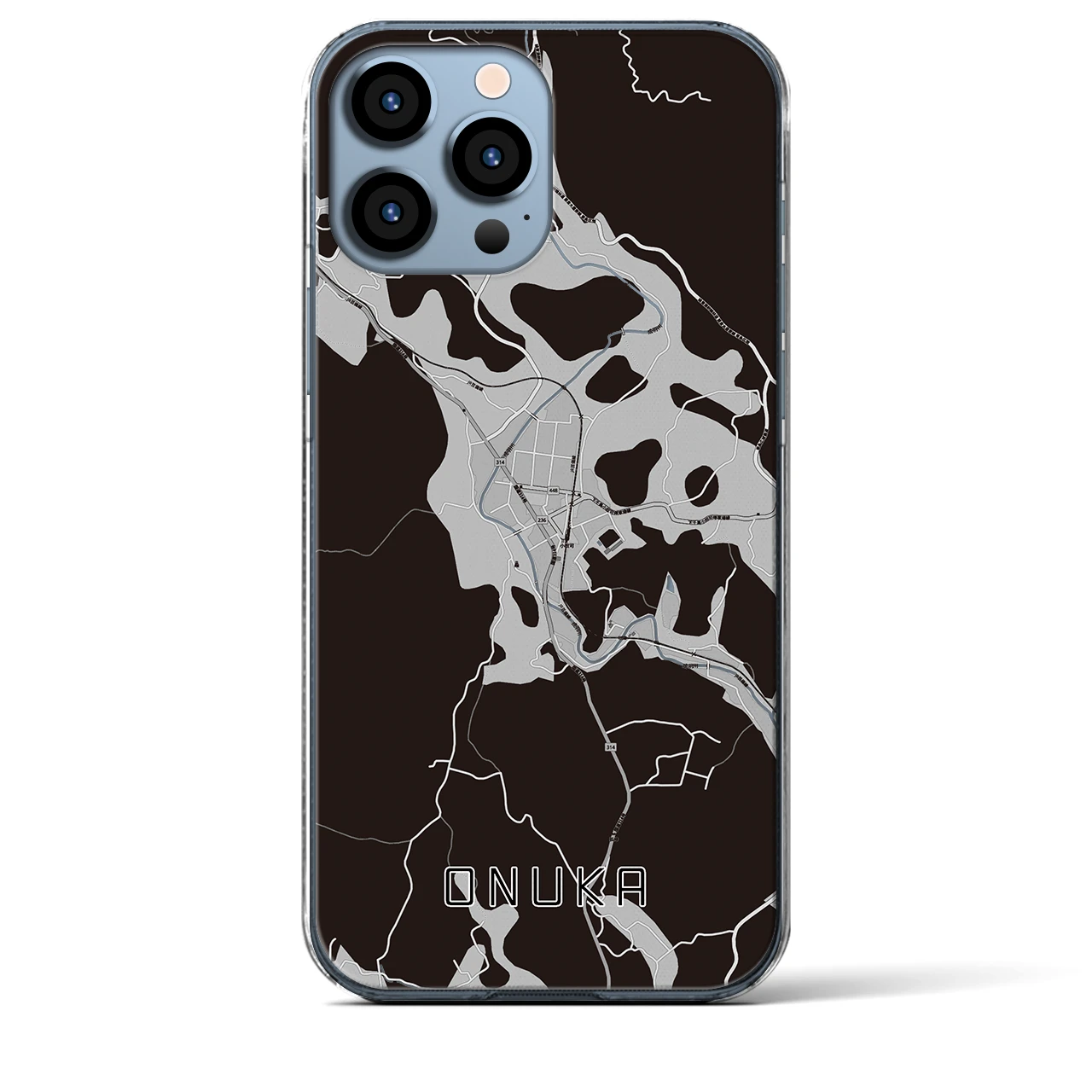 【小奴可(広島県)】地図柄iPhoneケース(クリアタイプ)