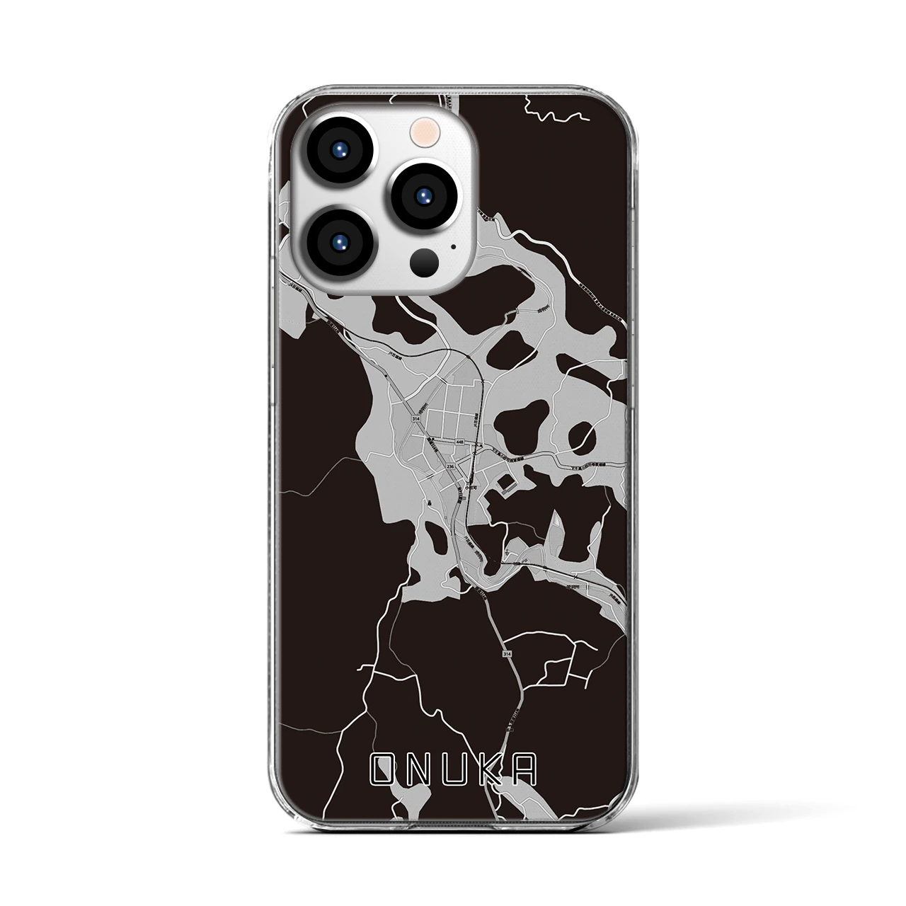 【小奴可(広島県)】地図柄iPhoneケース(クリアタイプ)