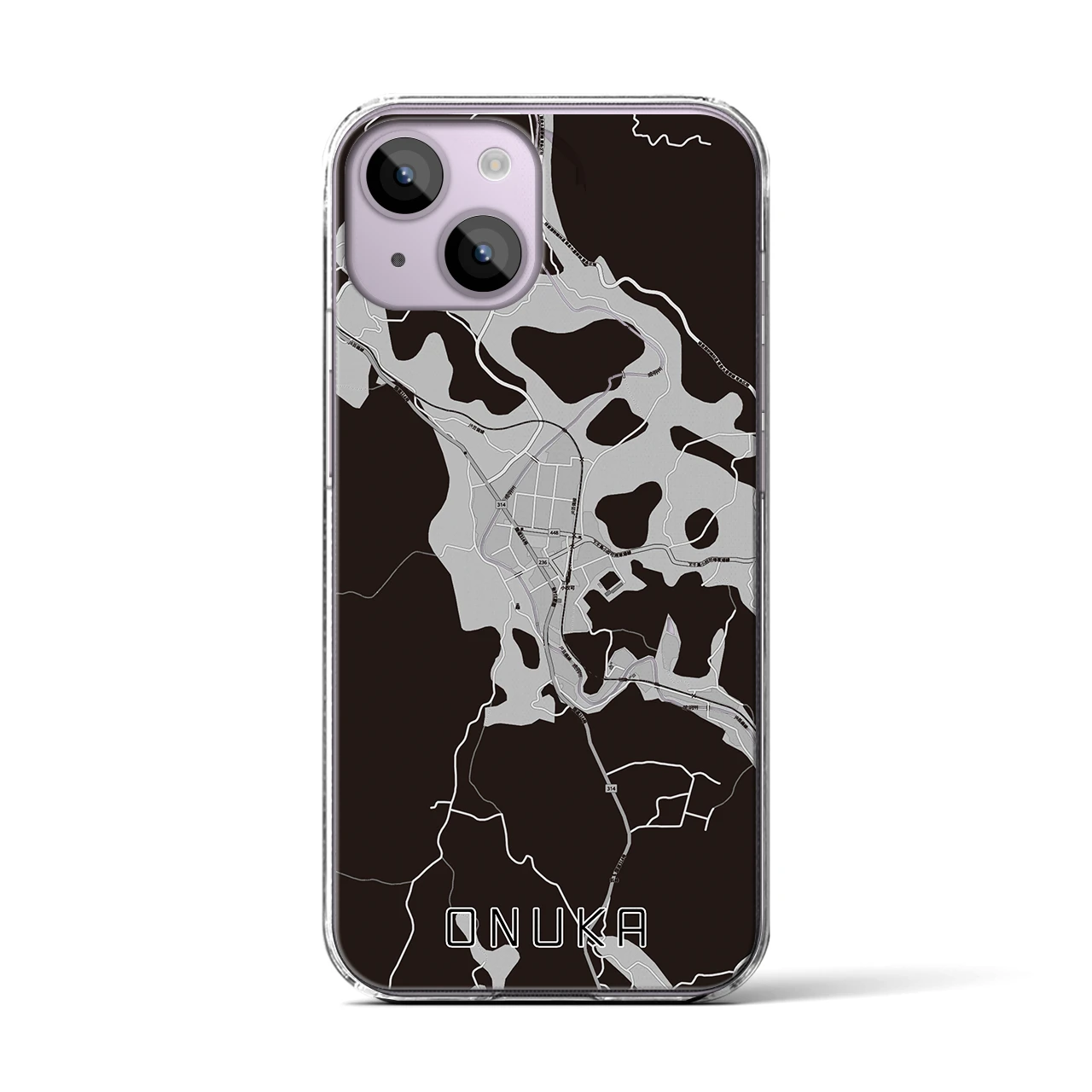 【小奴可(広島県)】地図柄iPhoneケース(クリアタイプ)
