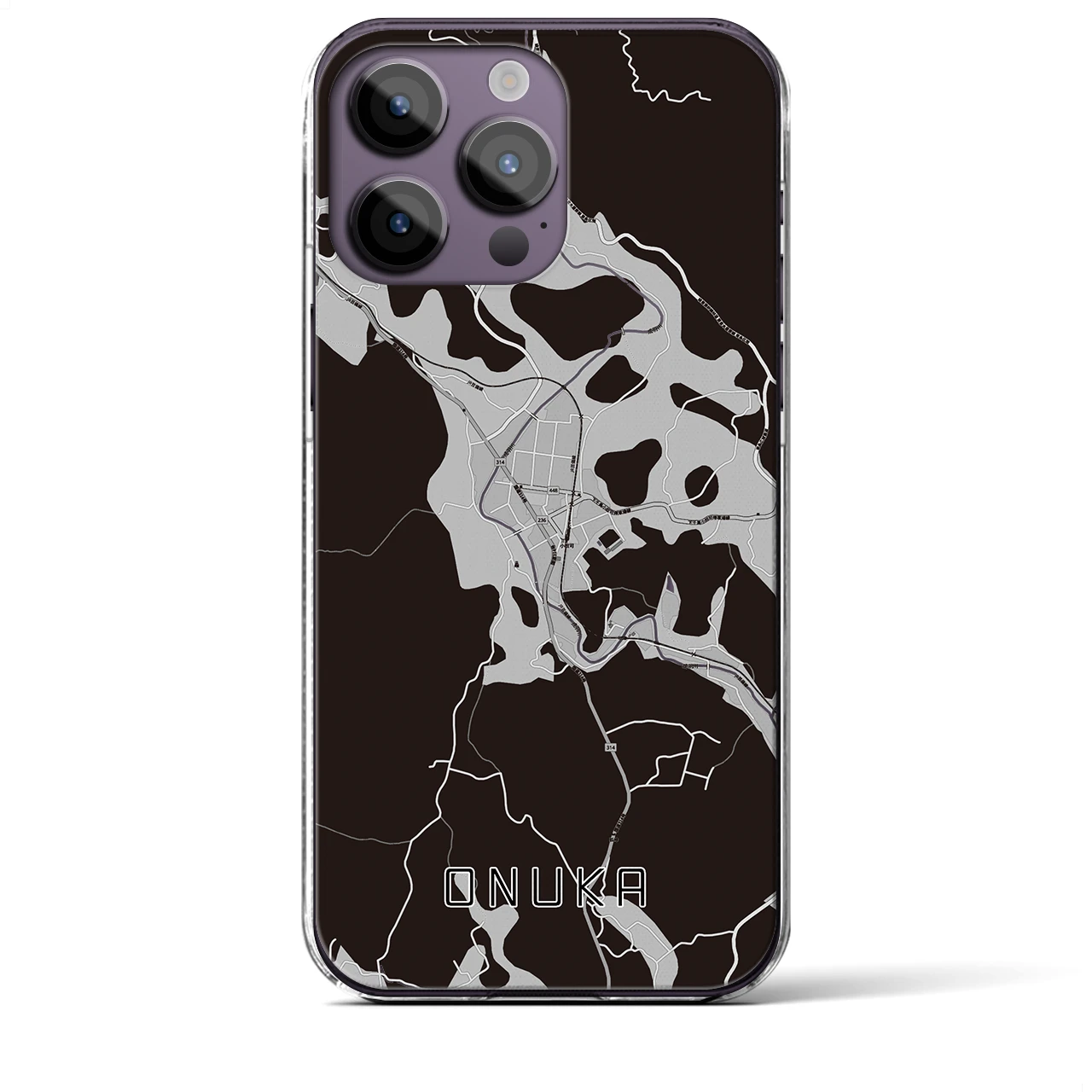 【小奴可(広島県)】地図柄iPhoneケース(クリアタイプ)