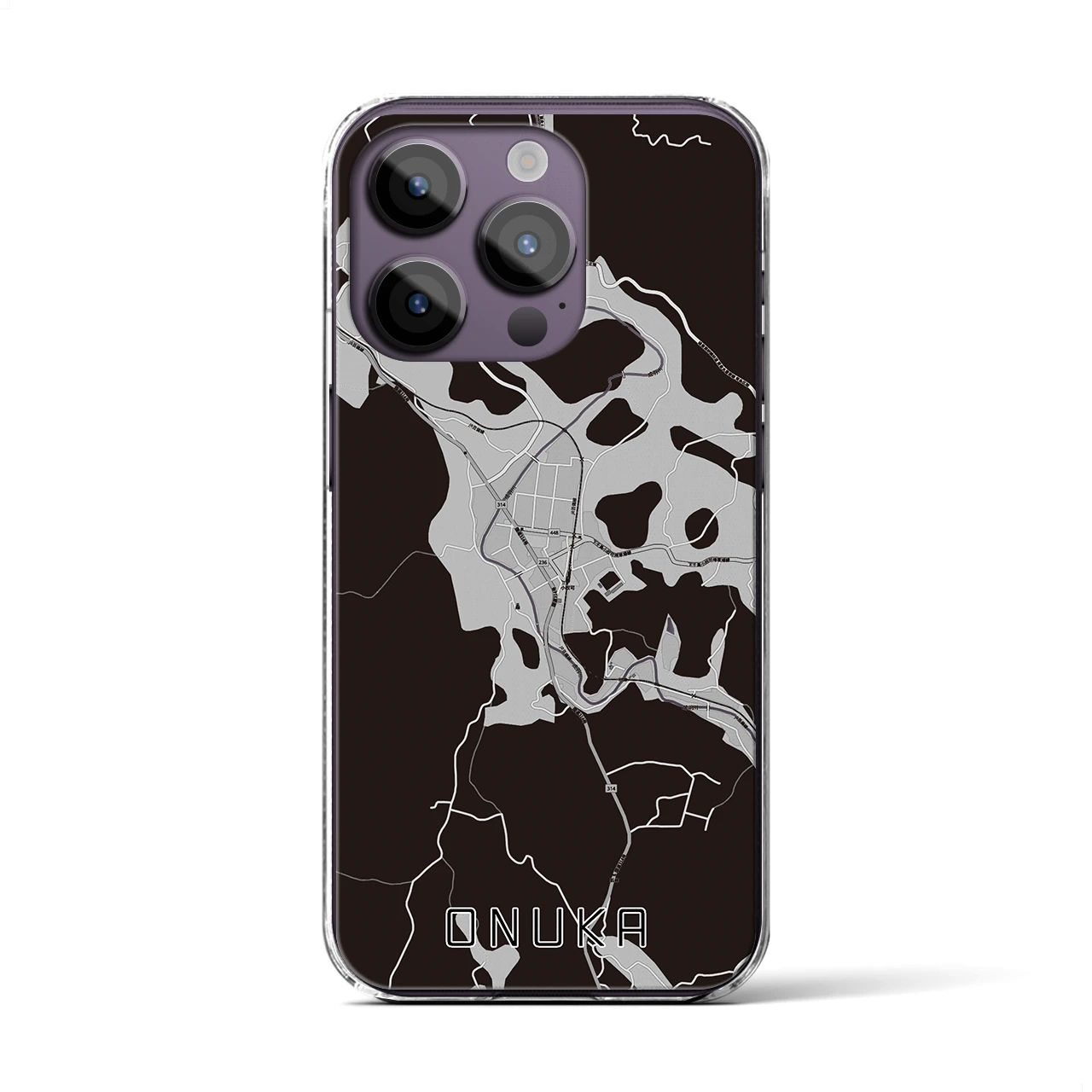 【小奴可(広島県)】地図柄iPhoneケース(クリアタイプ)