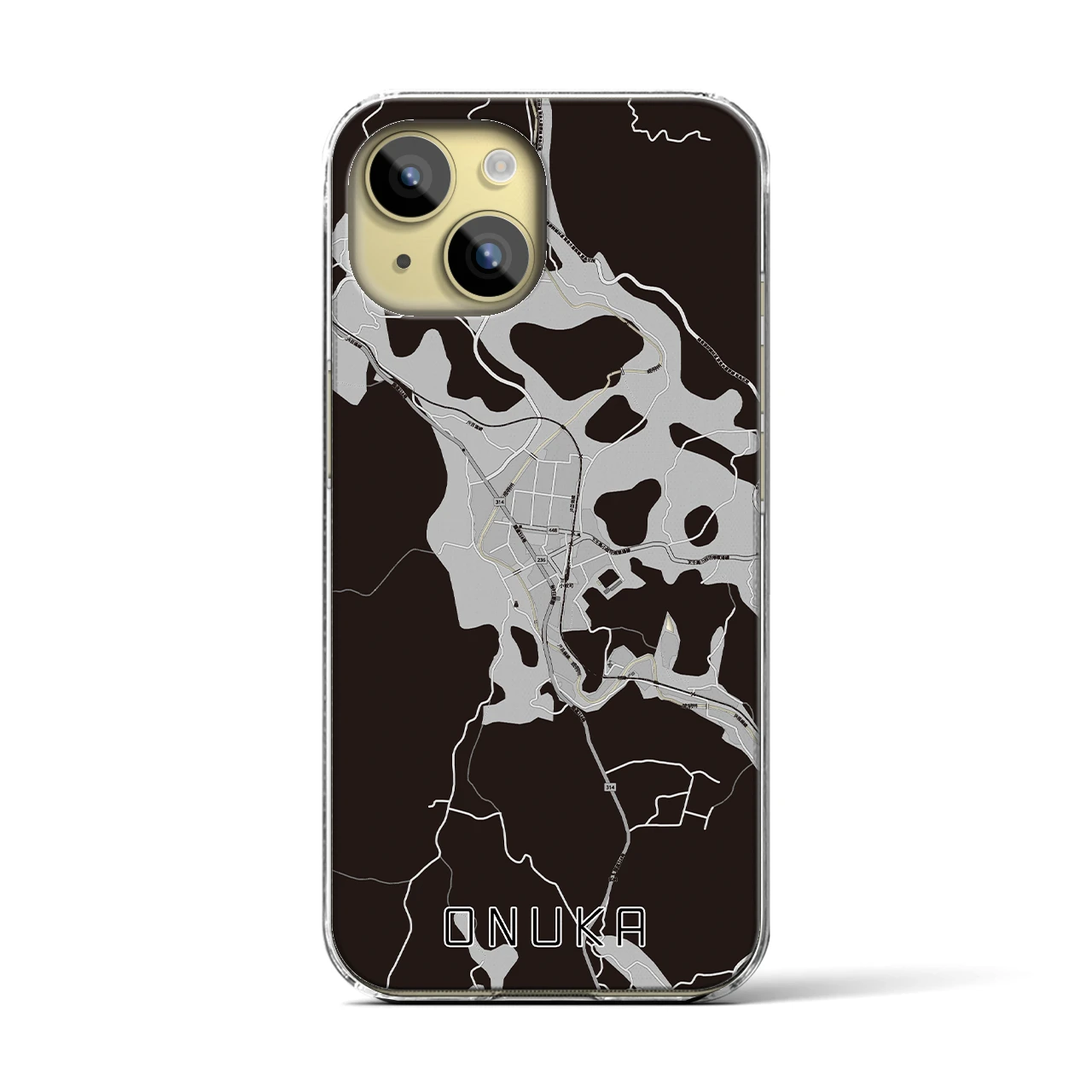 【小奴可(広島県)】地図柄iPhoneケース(クリアタイプ)