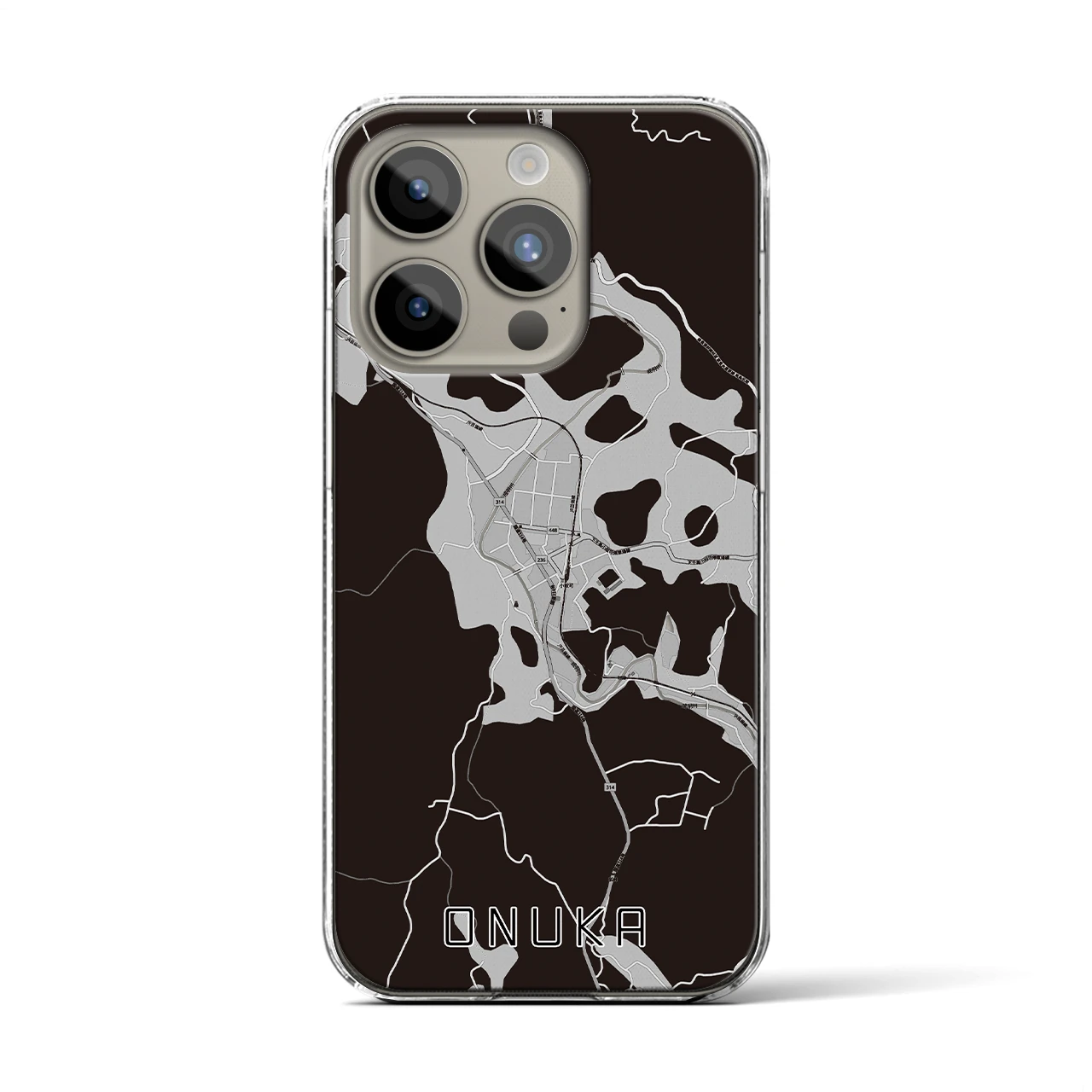 【小奴可(広島県)】地図柄iPhoneケース(クリアタイプ)
