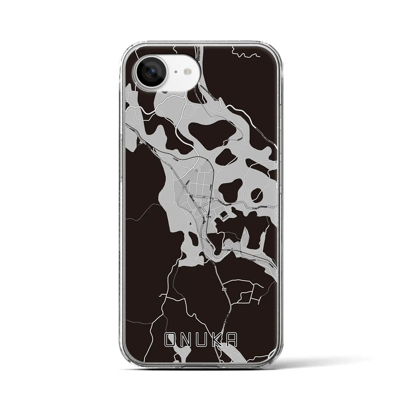 【小奴可(広島県)】地図柄iPhoneケース(クリアタイプ)