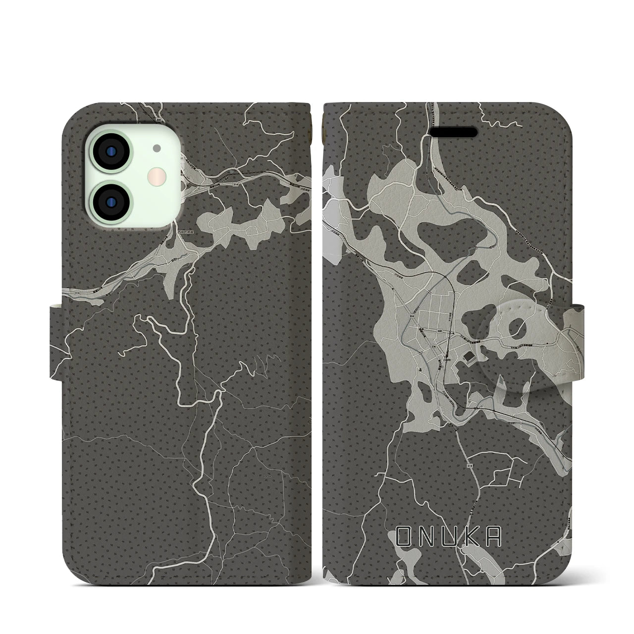 【小奴可(広島県)】地図柄iPhoneケース(手帳タイプ)