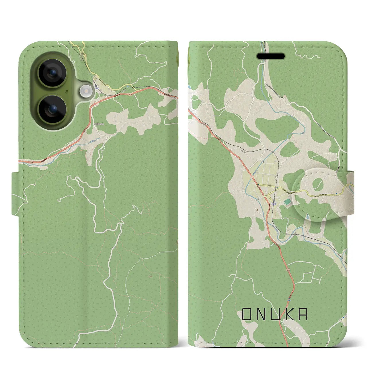 【小奴可(広島県)】地図柄iPhoneケース(手帳タイプ)