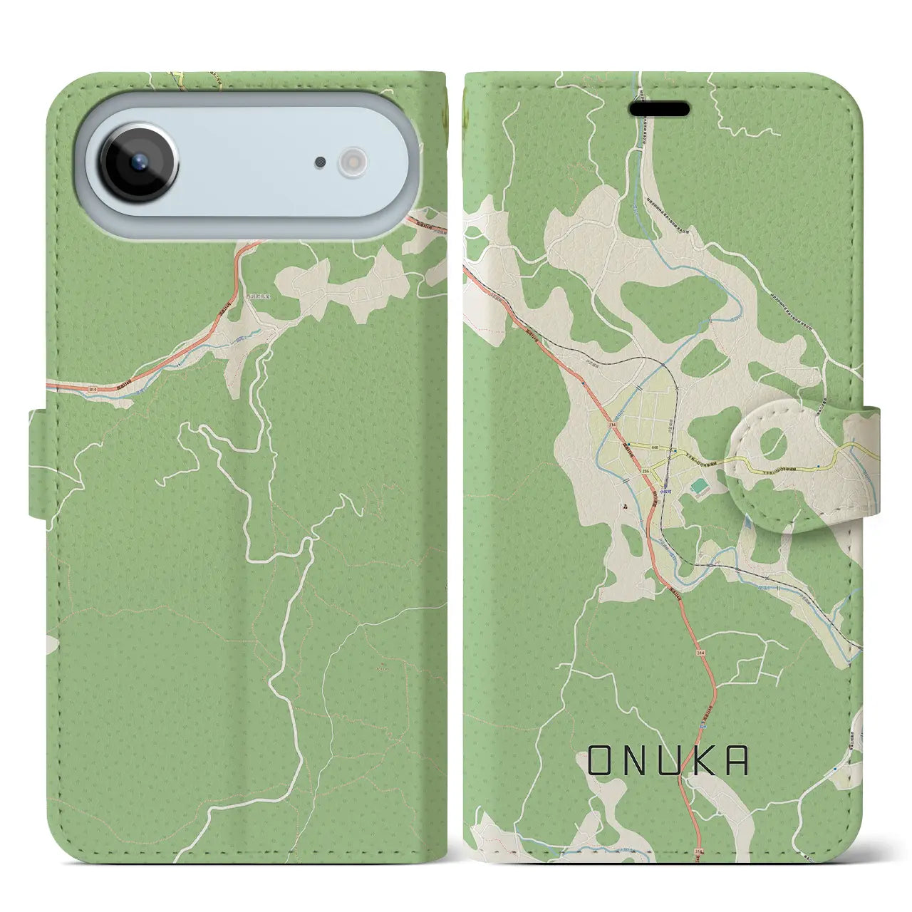 【小奴可(広島県)】地図柄iPhoneケース(手帳タイプ)