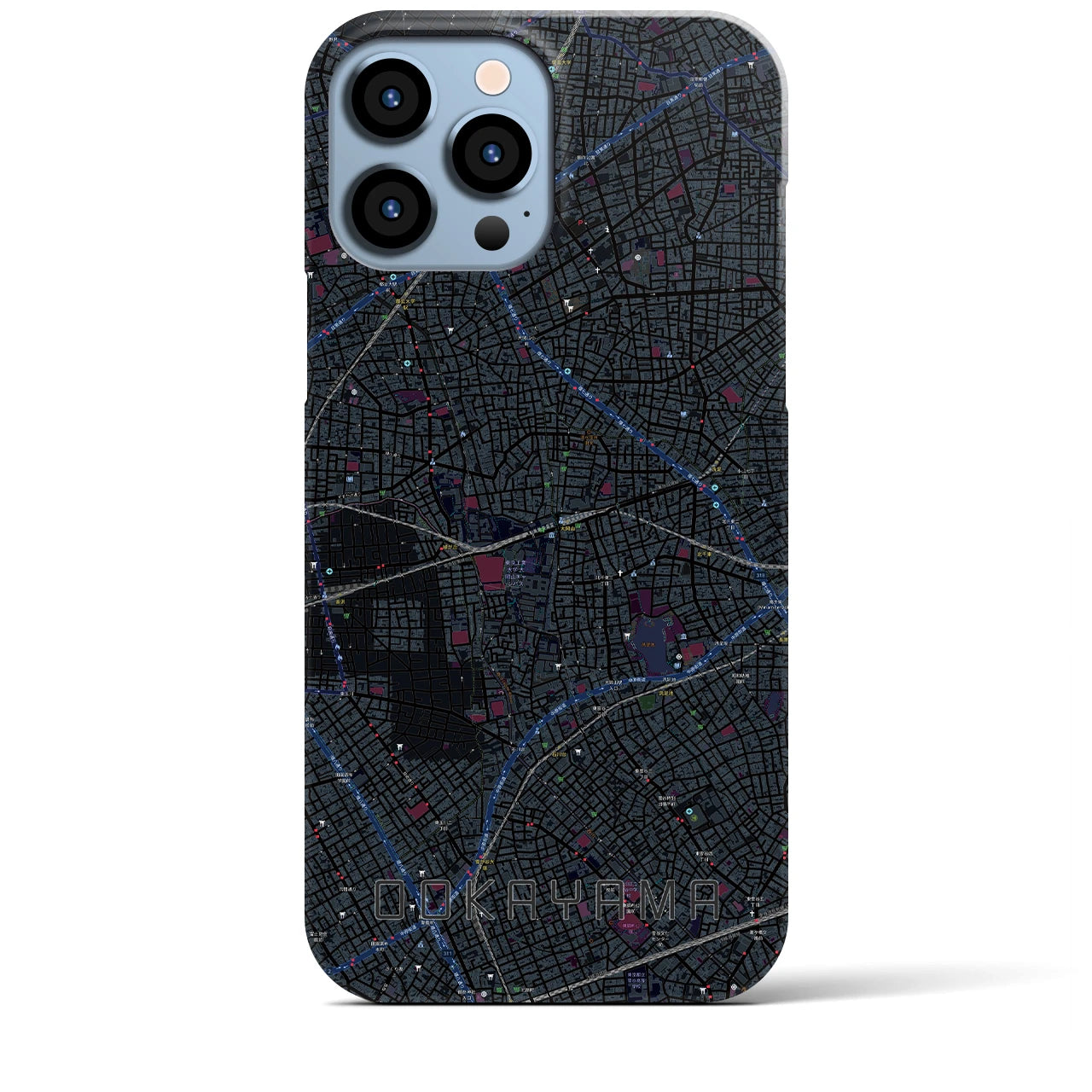 【大岡山(東京都)】地図柄iPhoneケース(バックカバータイプ)