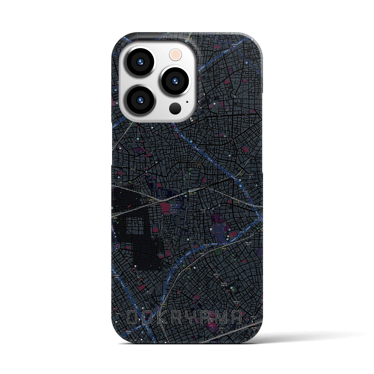 【大岡山(東京都)】地図柄iPhoneケース(バックカバータイプ)