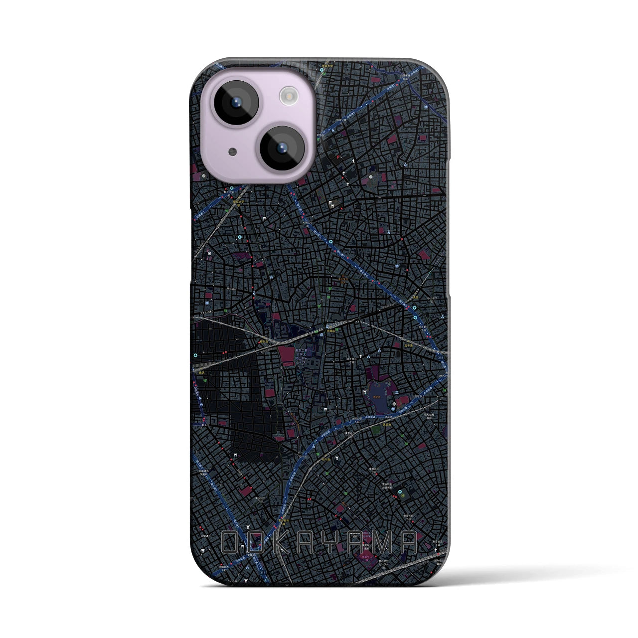 【大岡山(東京都)】地図柄iPhoneケース(バックカバータイプ)