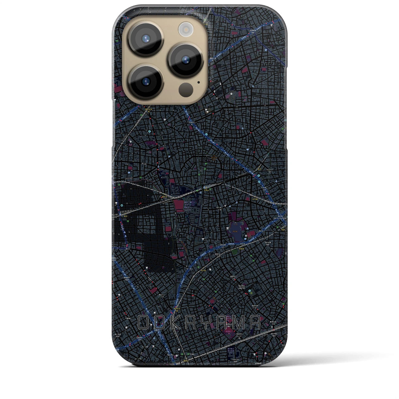 【大岡山(東京都)】地図柄iPhoneケース(バックカバータイプ)