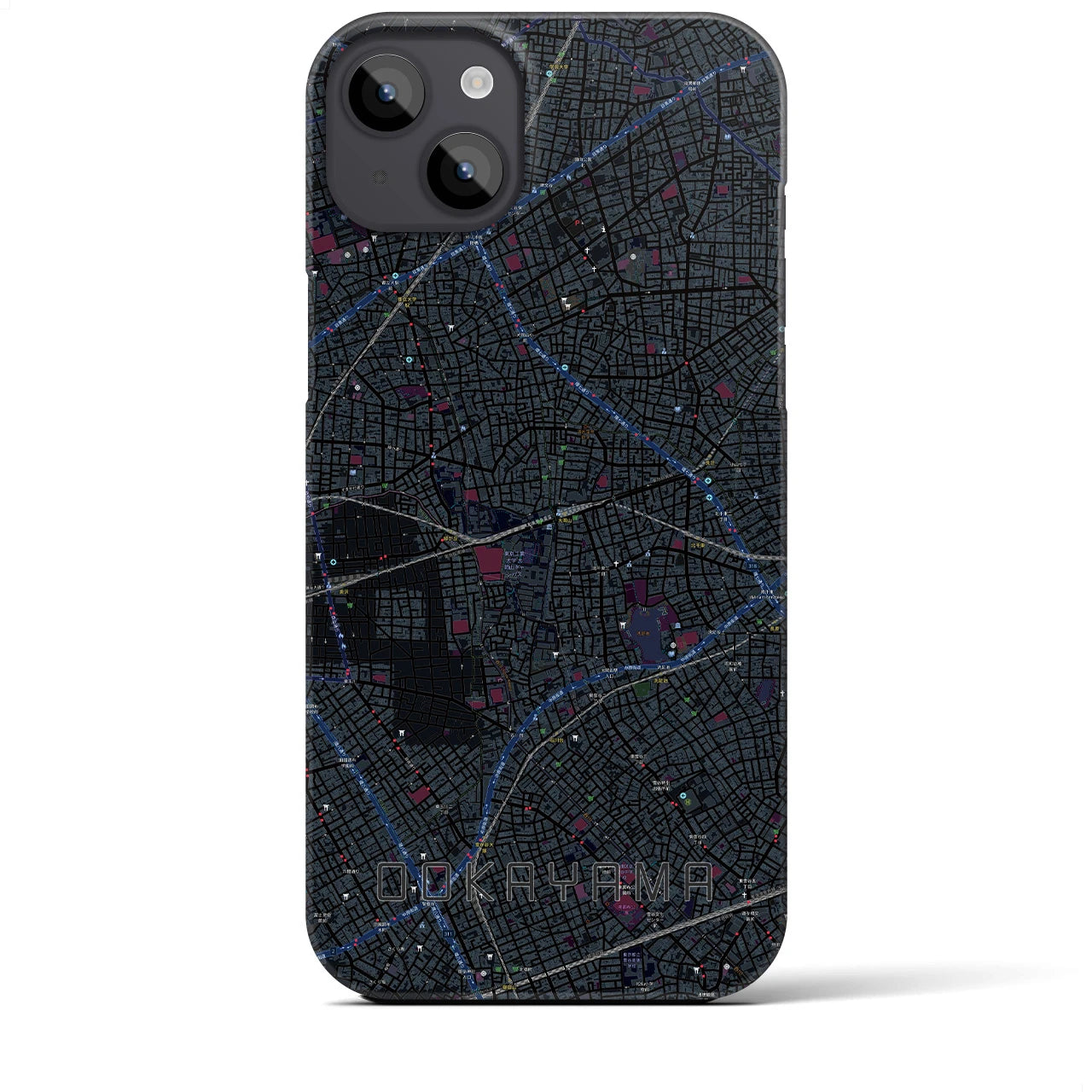 【大岡山(東京都)】地図柄iPhoneケース(バックカバータイプ)