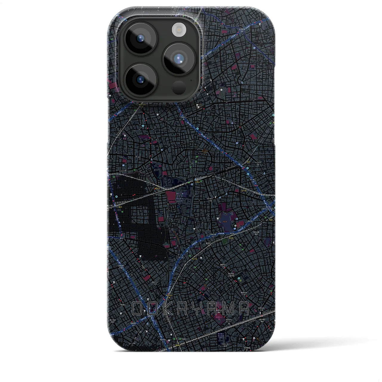 【大岡山(東京都)】地図柄iPhoneケース(バックカバータイプ)