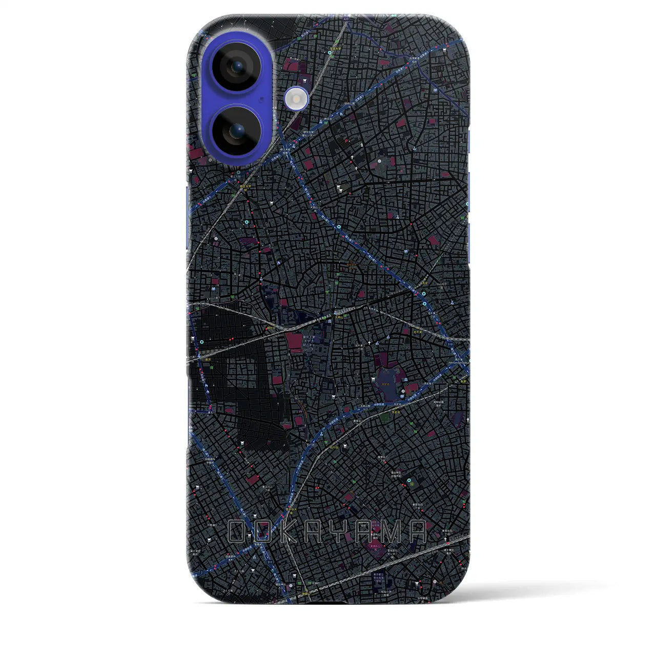 【大岡山(東京都)】地図柄iPhoneケース(バックカバータイプ)