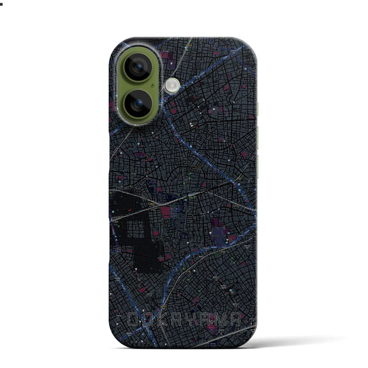 【大岡山(東京都)】地図柄iPhoneケース(バックカバータイプ)