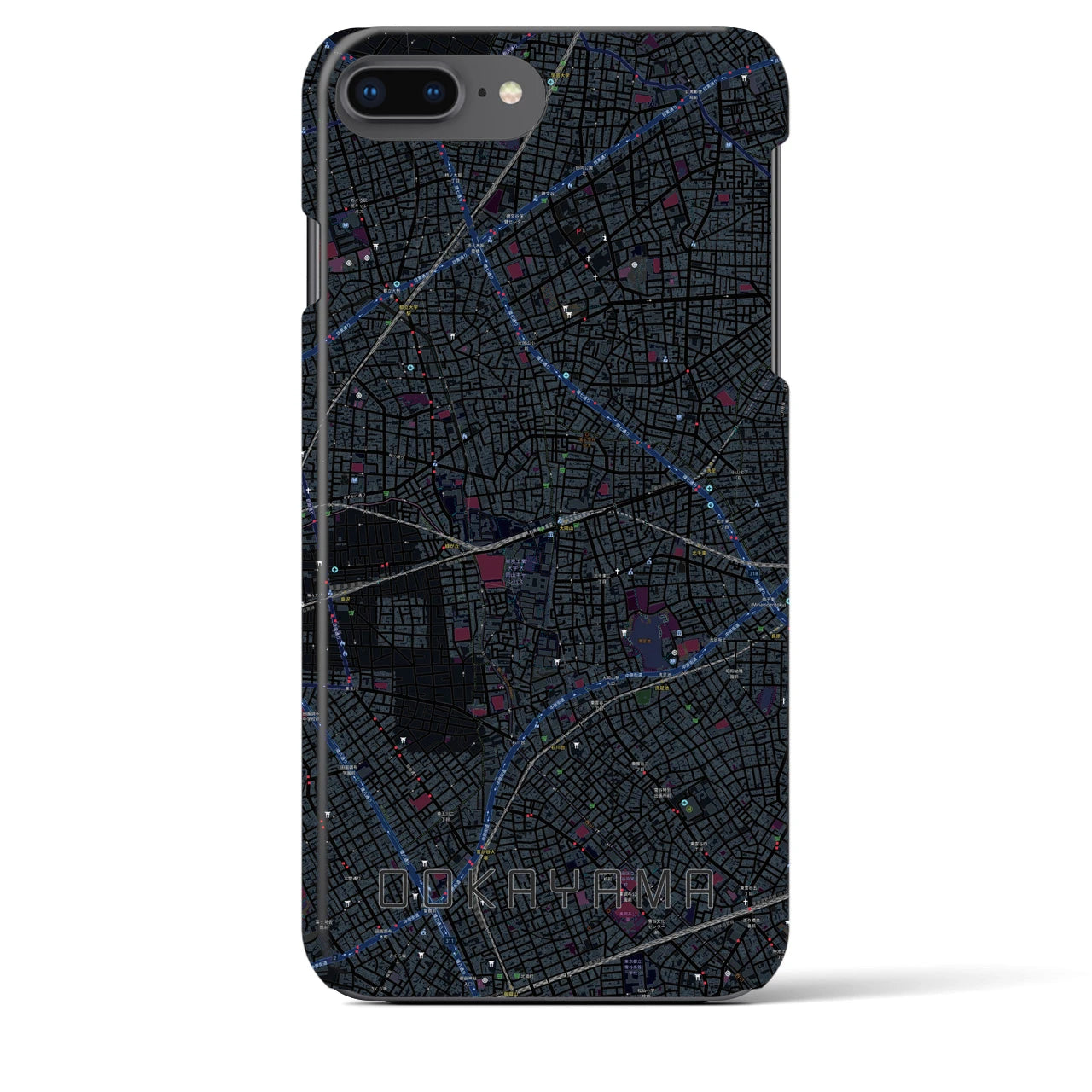 【大岡山(東京都)】地図柄iPhoneケース(バックカバータイプ)