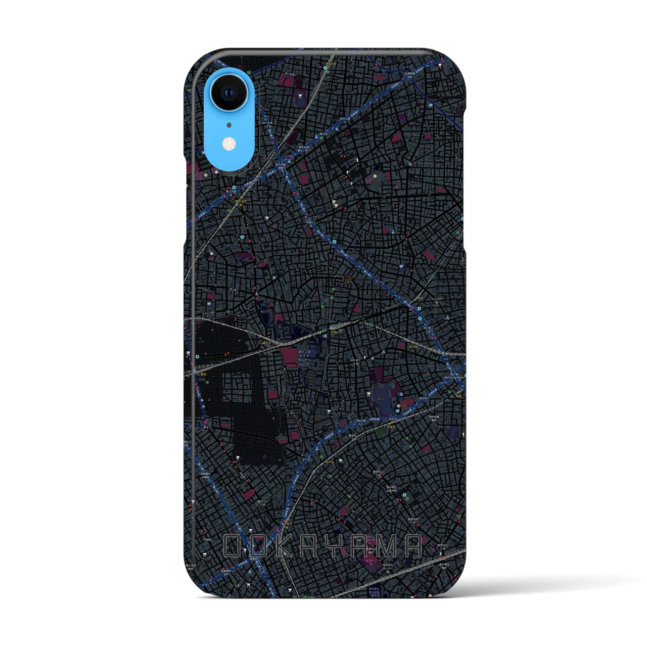 【大岡山(東京都)】地図柄iPhoneケース(バックカバータイプ)