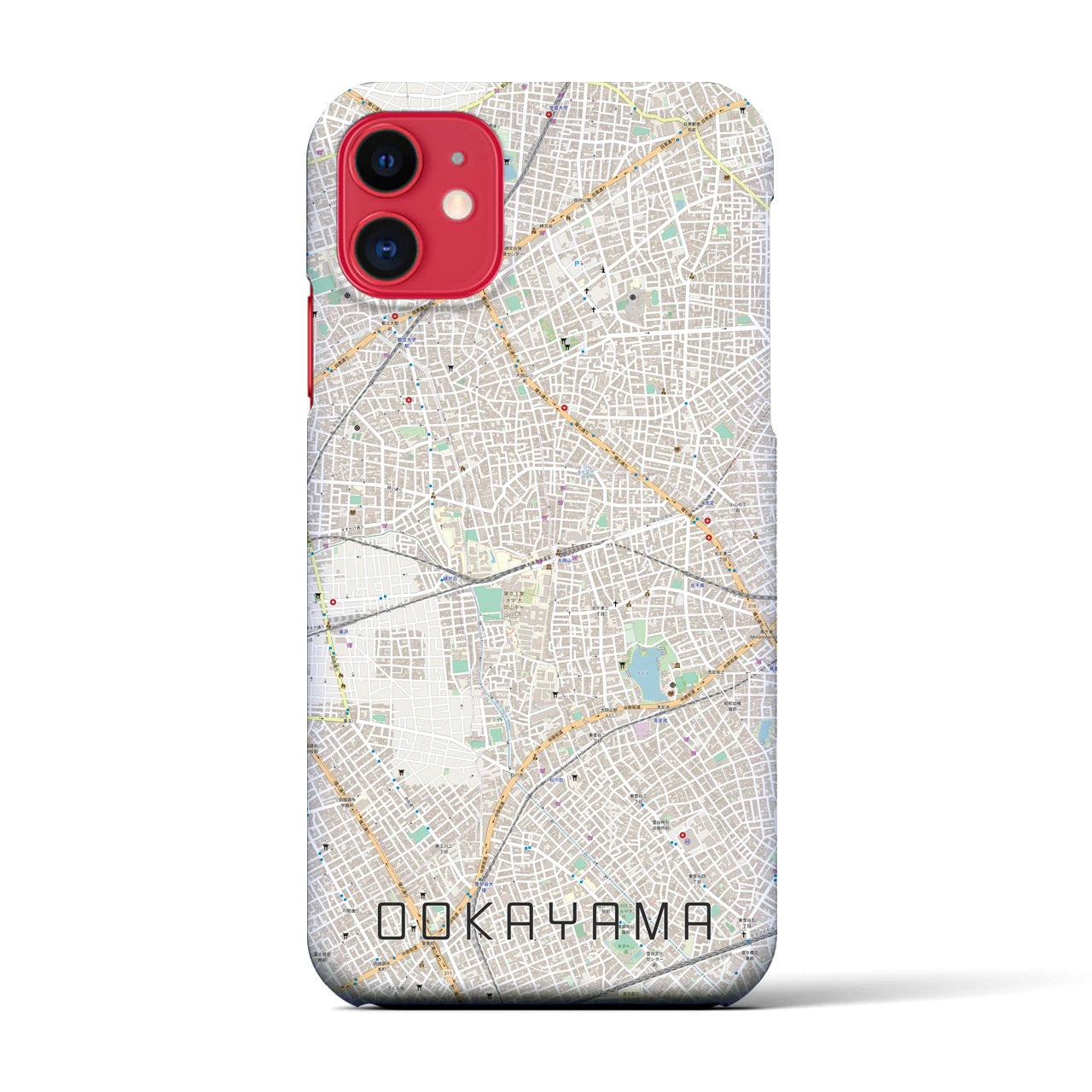 【大岡山(東京都)】地図柄iPhoneケース(バックカバータイプ)
