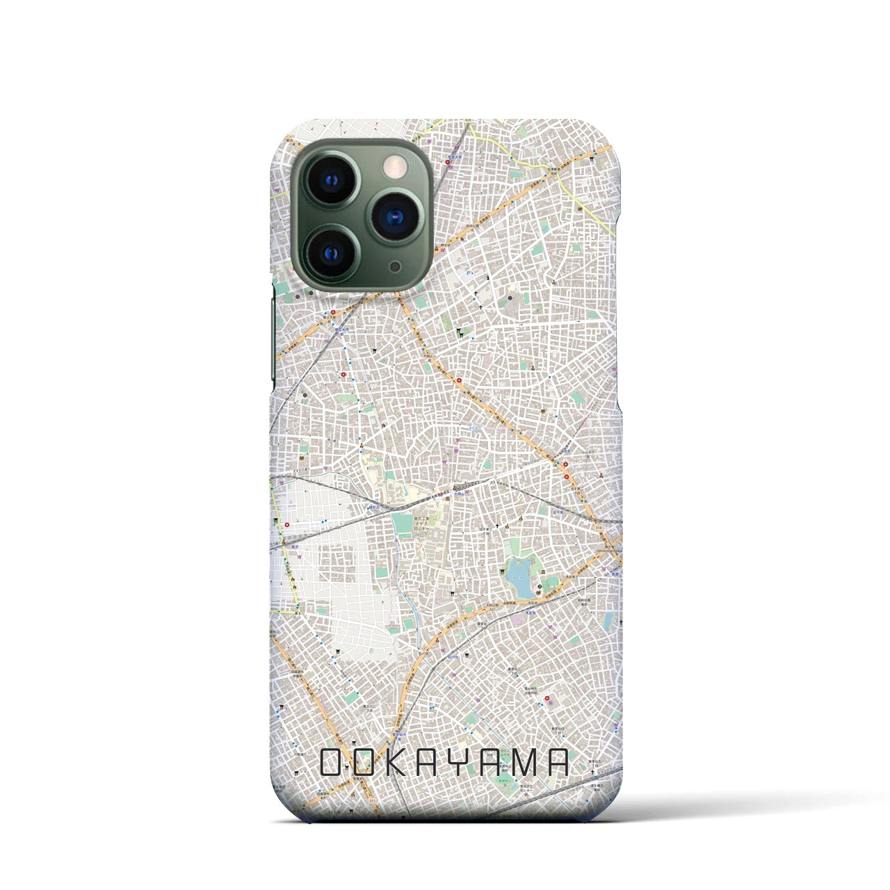 【大岡山(東京都)】地図柄iPhoneケース(バックカバータイプ)