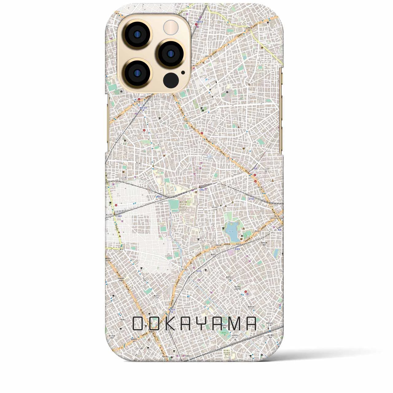 【大岡山(東京都)】地図柄iPhoneケース(バックカバータイプ)