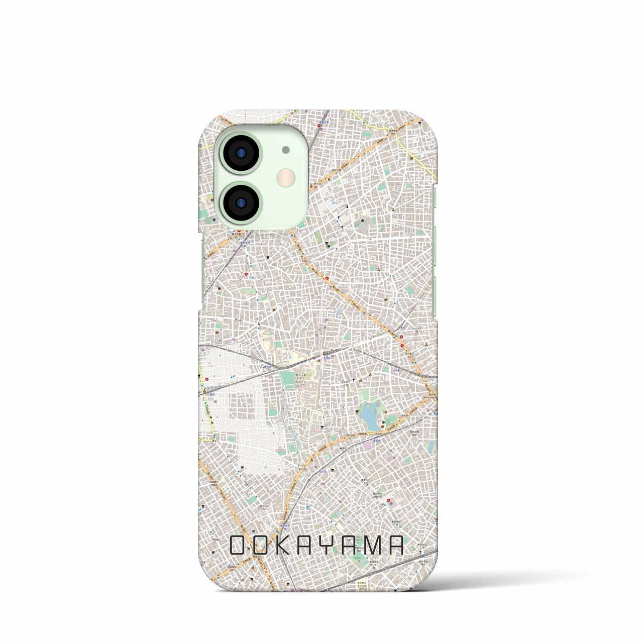 【大岡山(東京都)】地図柄iPhoneケース(バックカバータイプ)