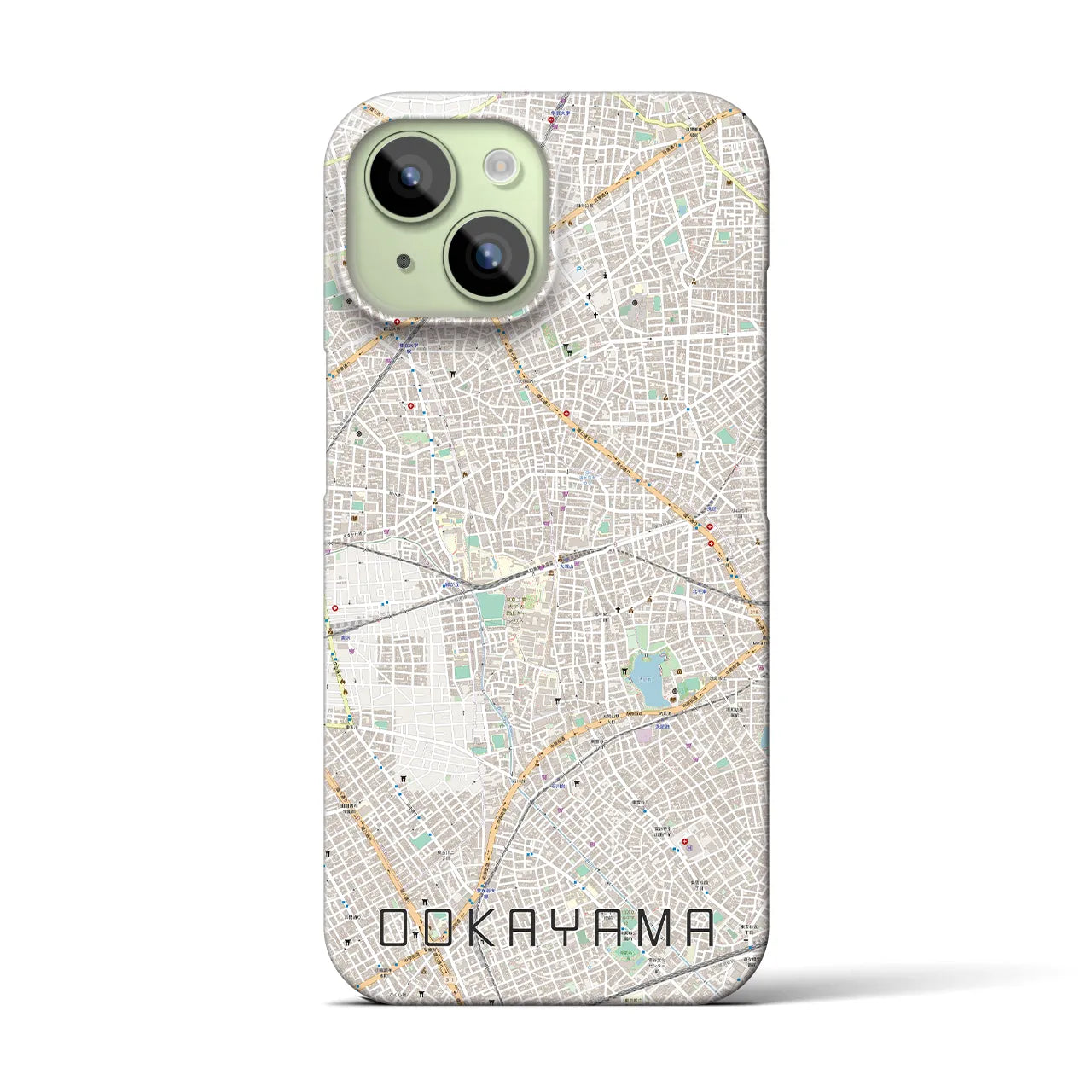 【大岡山(東京都)】地図柄iPhoneケース(バックカバータイプ)