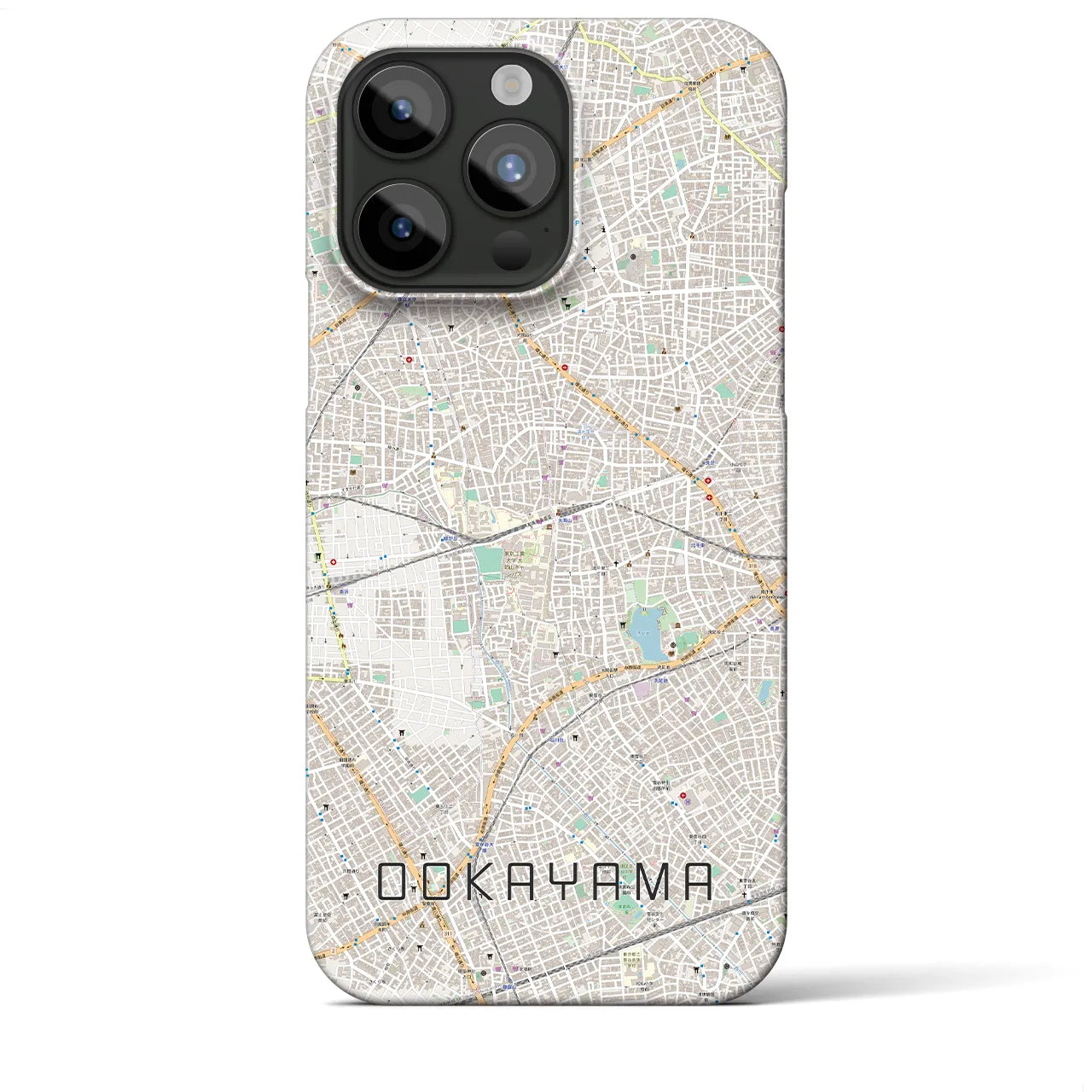 【大岡山(東京都)】地図柄iPhoneケース(バックカバータイプ)
