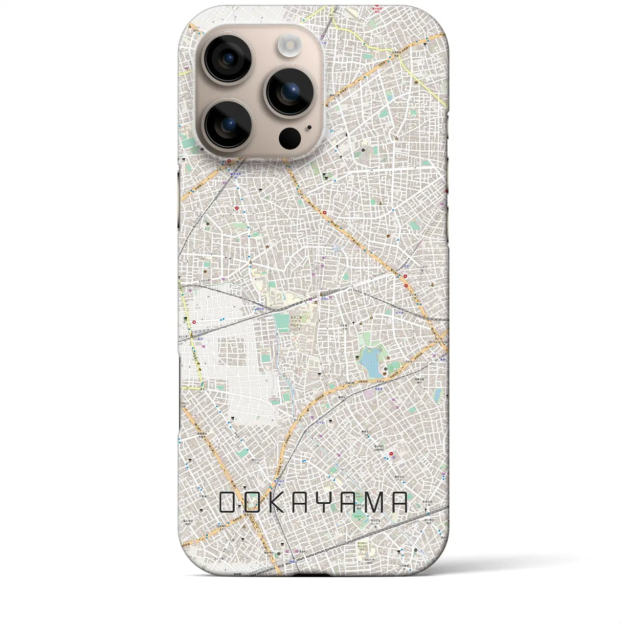 【大岡山(東京都)】地図柄iPhoneケース(バックカバータイプ)