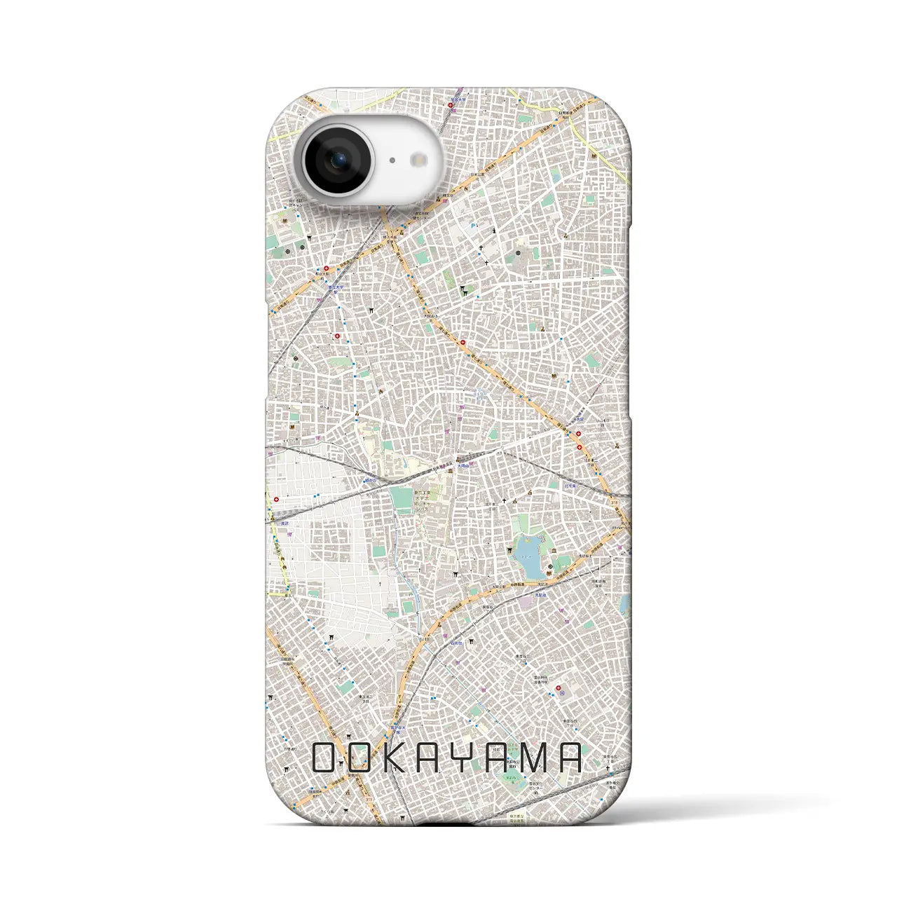 【大岡山(東京都)】地図柄iPhoneケース(バックカバータイプ)