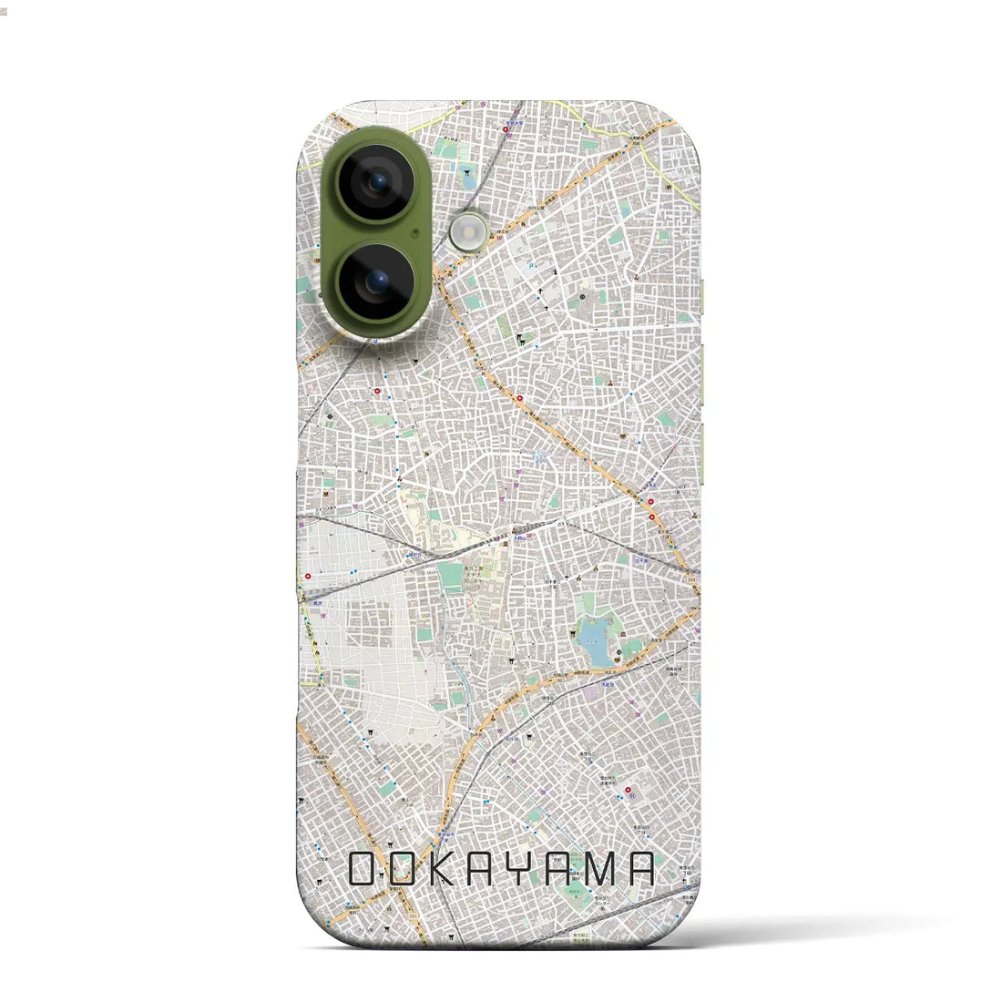 【大岡山(東京都)】地図柄iPhoneケース(バックカバータイプ)ナチュラル・iPhone 17 Pro Max 用