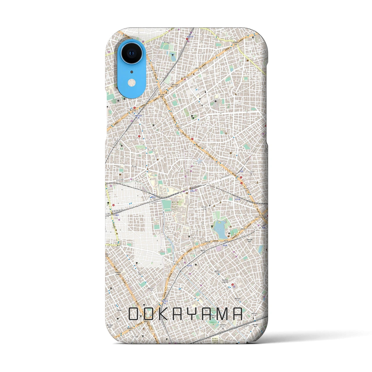 【大岡山(東京都)】地図柄iPhoneケース(バックカバータイプ)