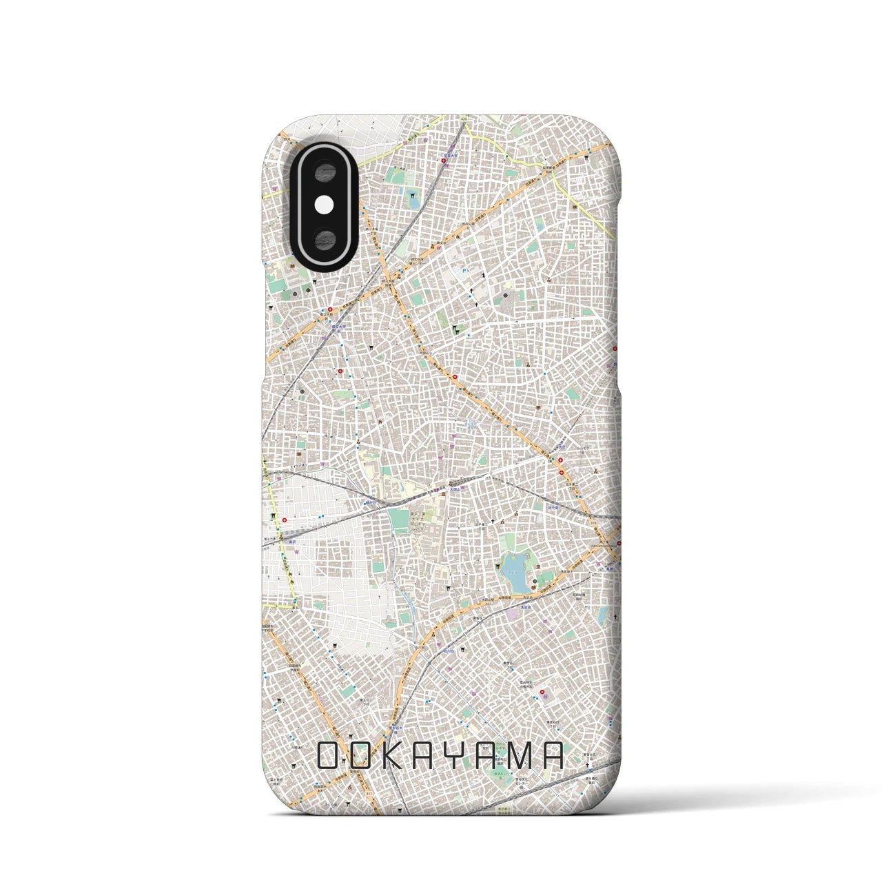 【大岡山(東京都)】地図柄iPhoneケース(バックカバータイプ)