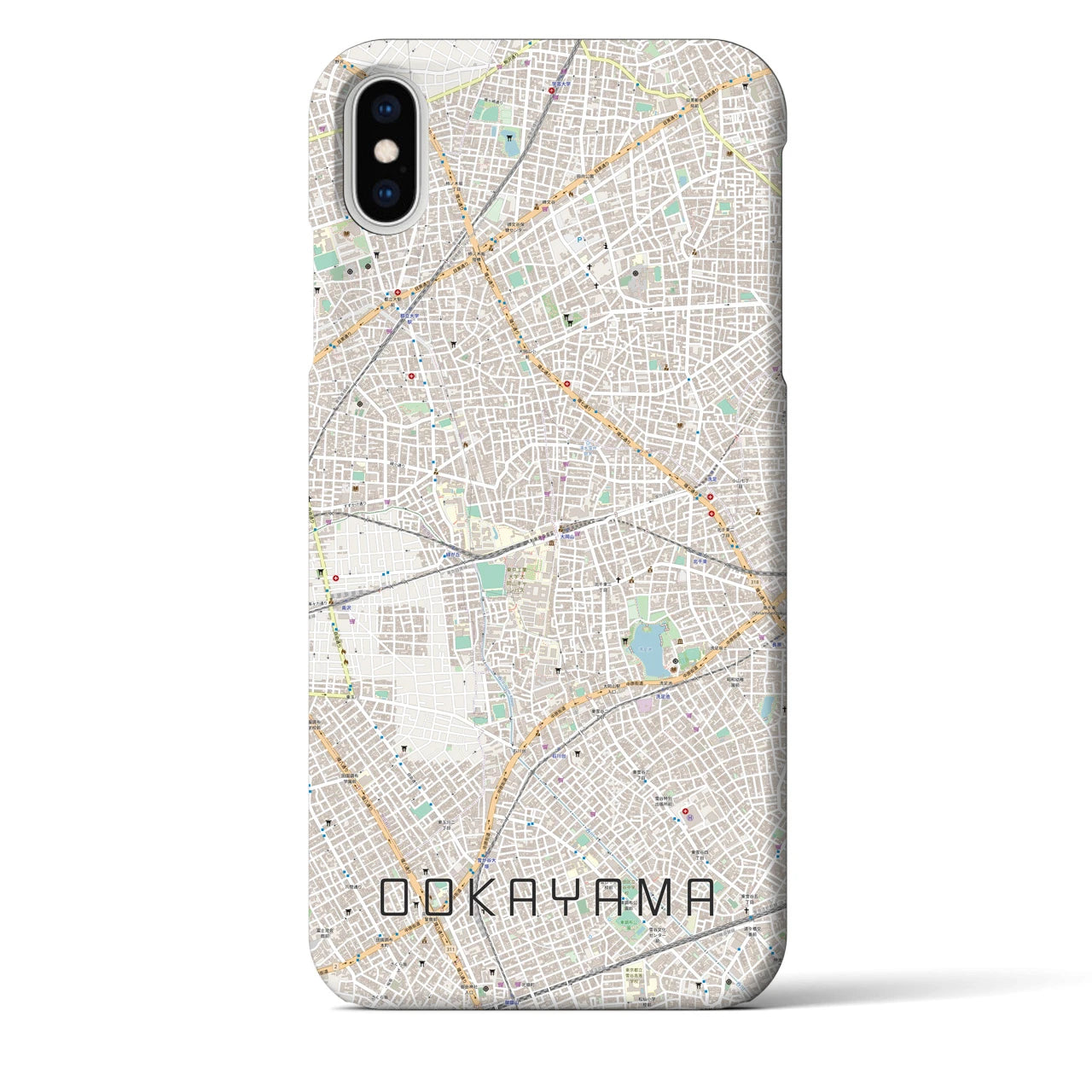 【大岡山(東京都)】地図柄iPhoneケース(バックカバータイプ)
