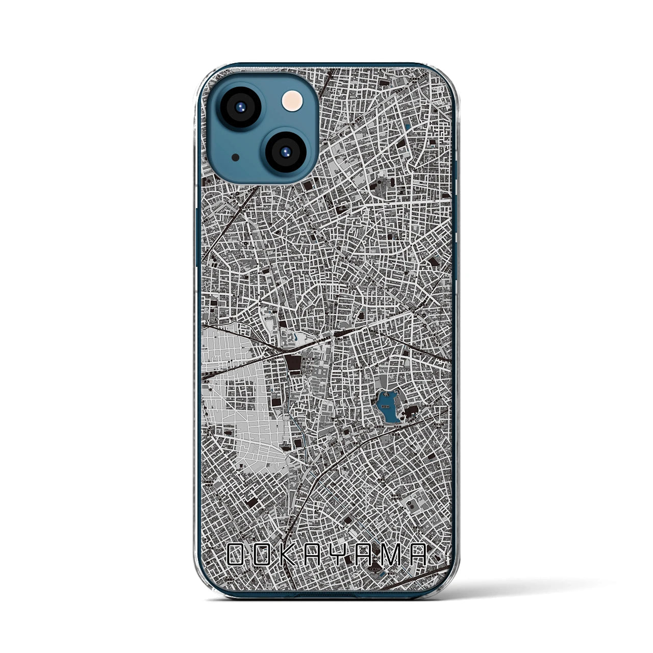 【大岡山(東京都)】地図柄iPhoneケース(クリアタイプ)