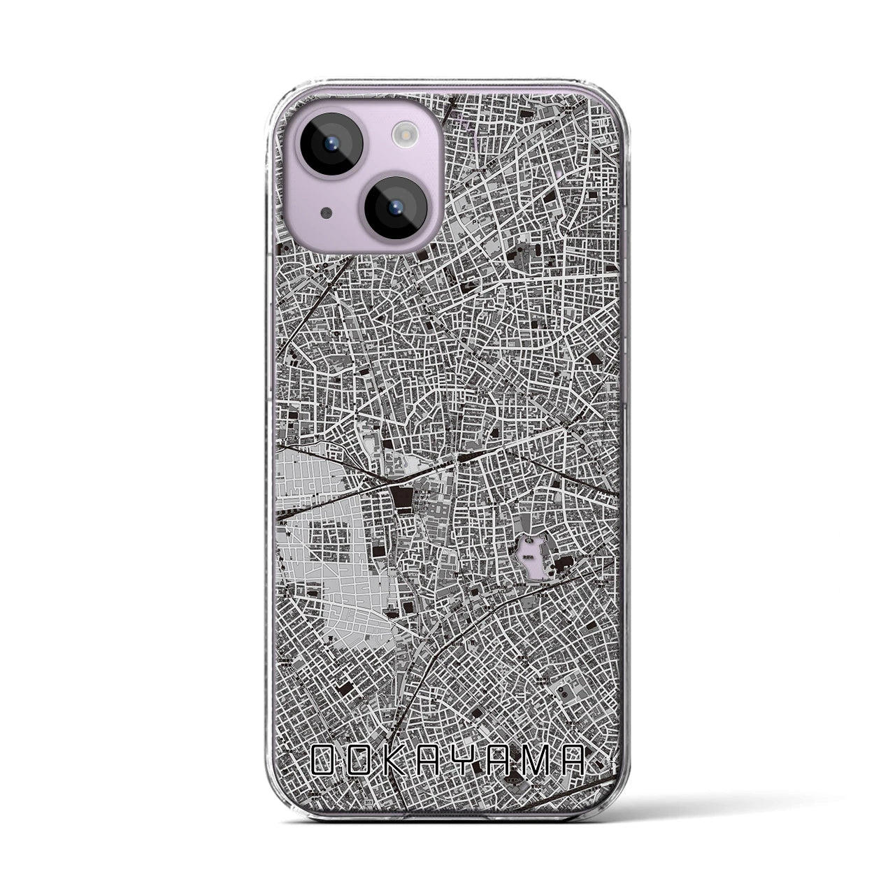 【大岡山(東京都)】地図柄iPhoneケース(クリアタイプ)