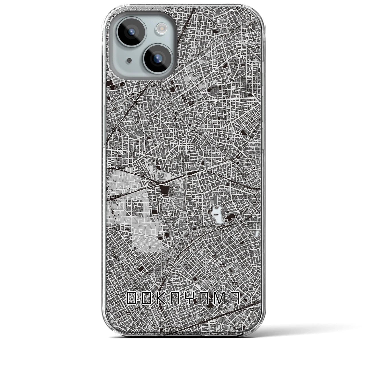 【大岡山(東京都)】地図柄iPhoneケース(クリアタイプ)
