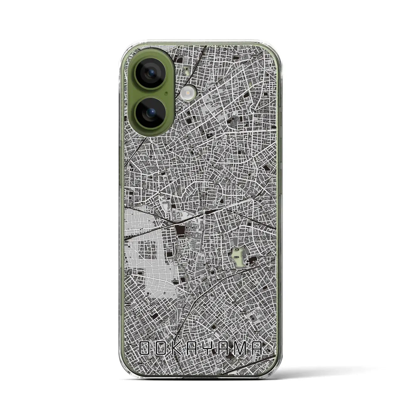 【大岡山(東京都)】地図柄iPhoneケース(クリアタイプ)モノトーン・iPhone 17 Pro Max 用