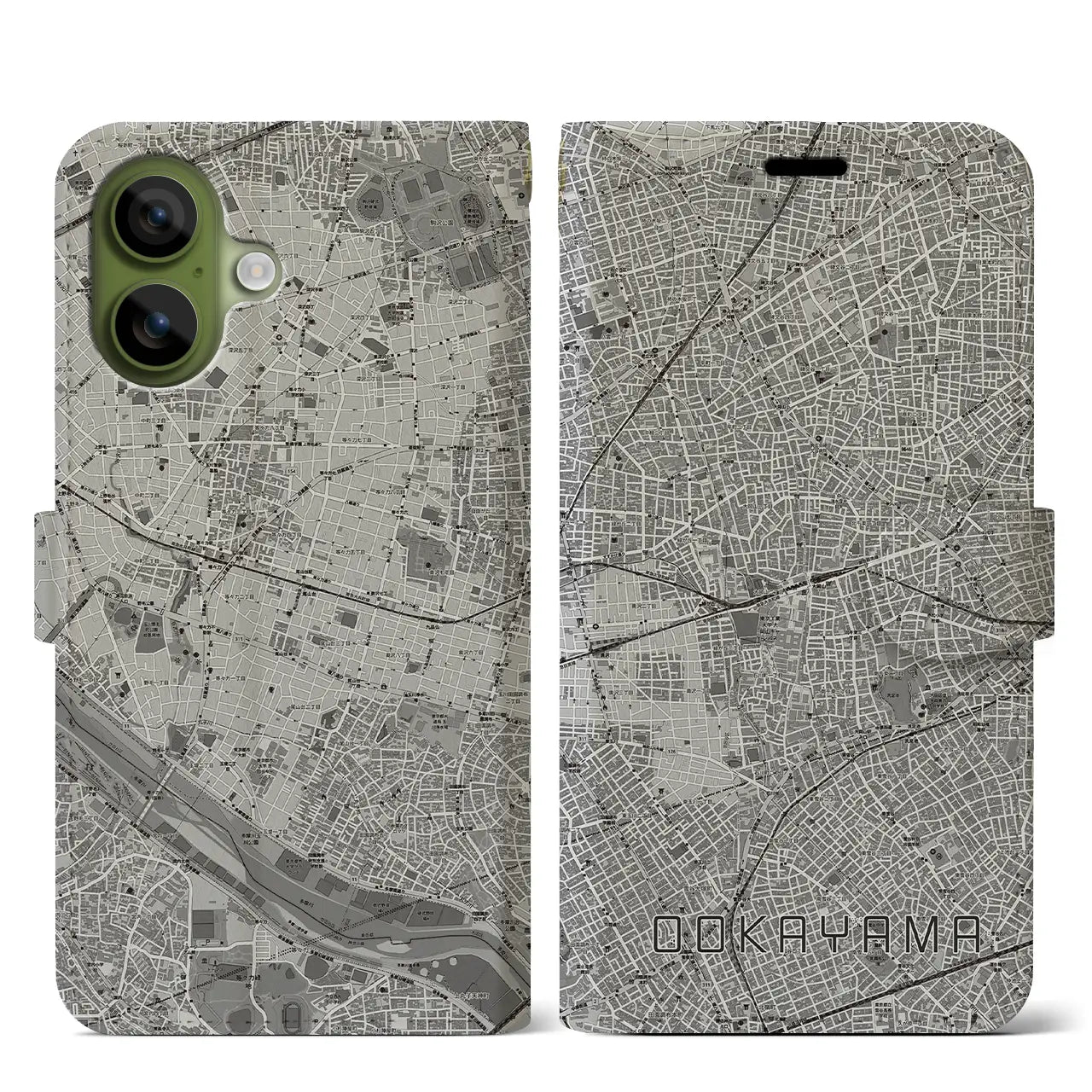 【大岡山(東京都)】地図柄iPhoneケース(手帳タイプ)