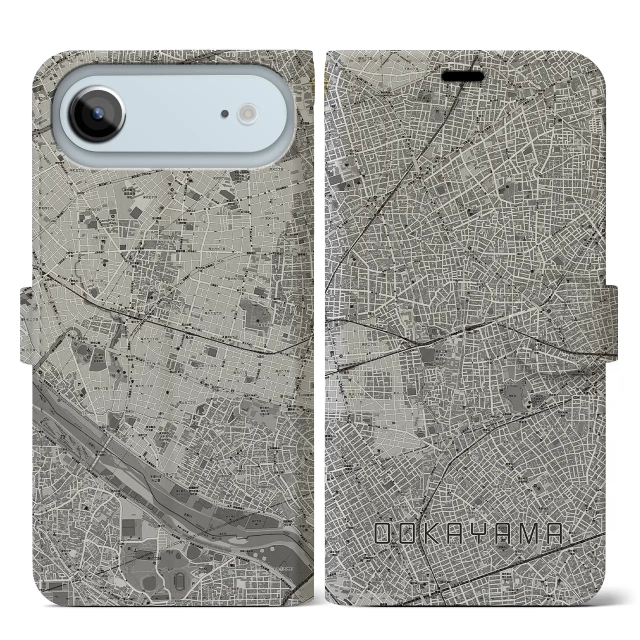 【大岡山(東京都)】地図柄iPhoneケース(手帳タイプ)