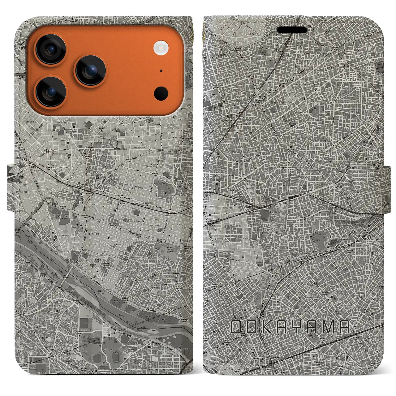 【大岡山(東京都)】地図柄iPhoneケース(手帳タイプ)