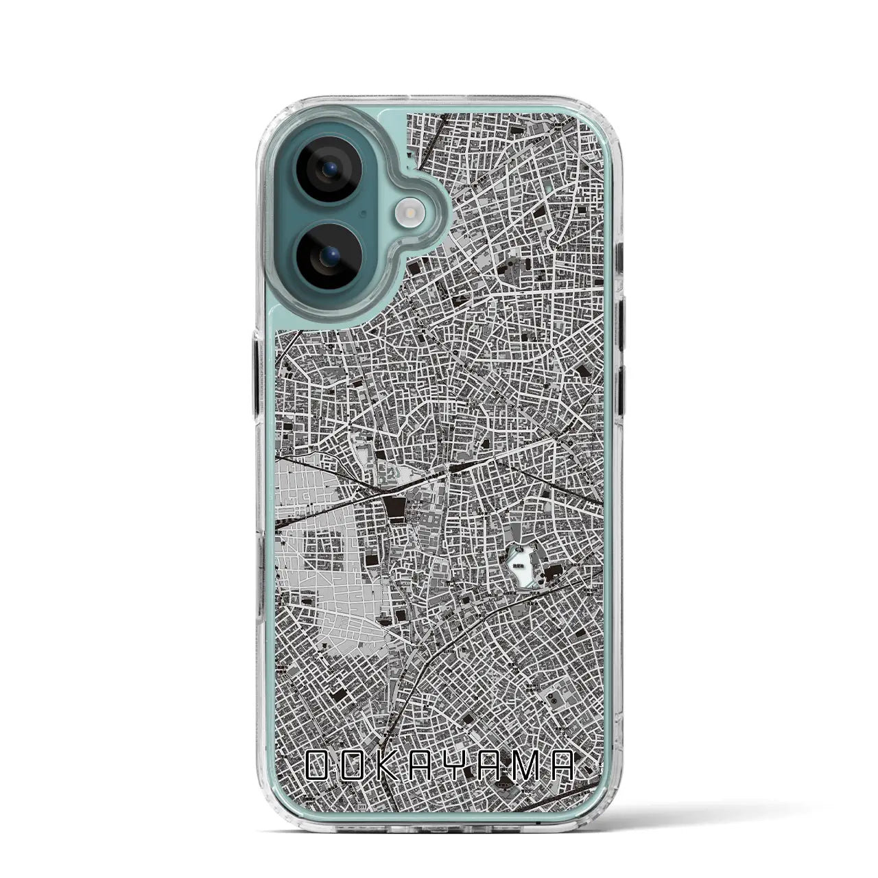 【大岡山(東京都)】地図柄iPhoneケース(MagSafeタイプ)モノトーン・iPhone 16 Pro 用
