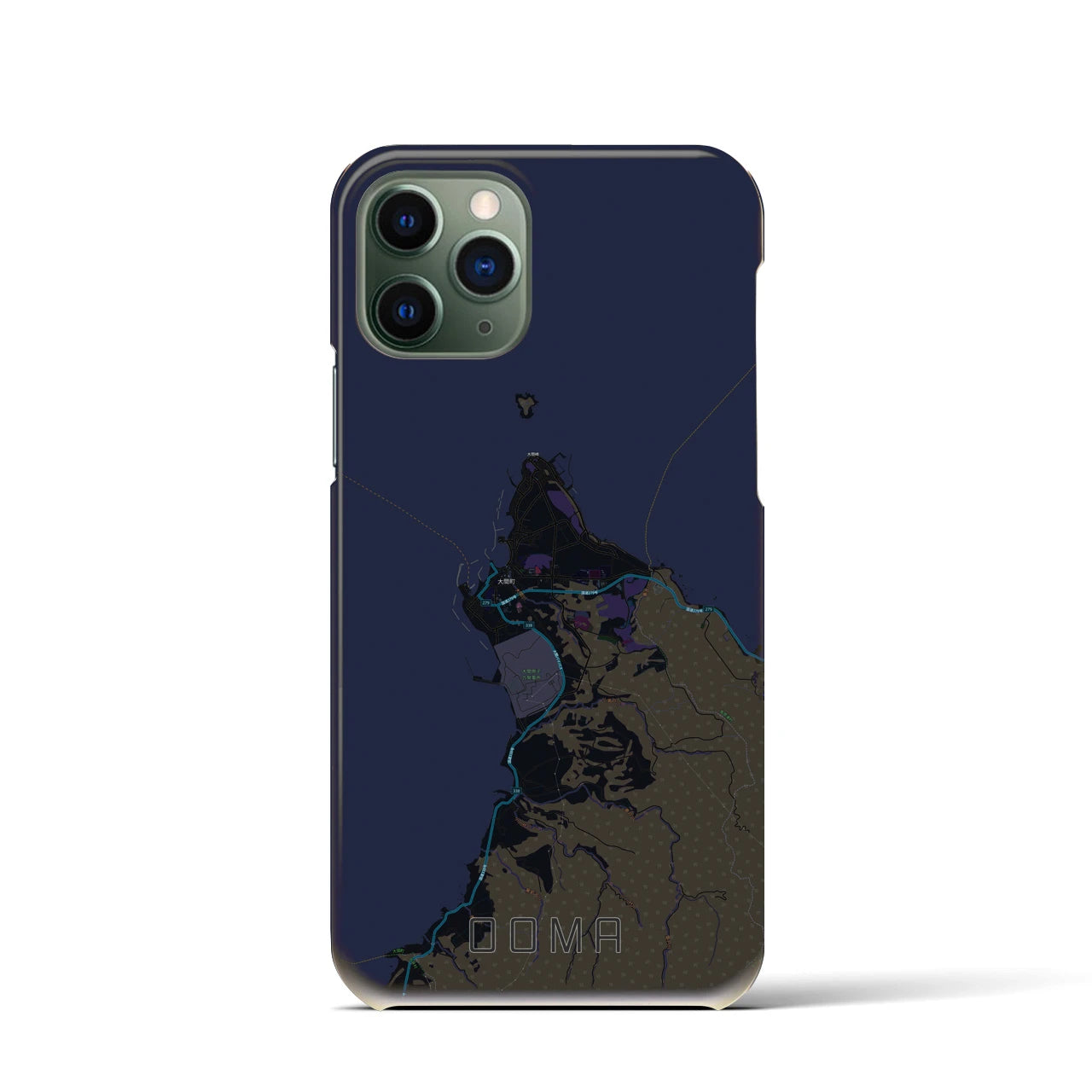 【大間(青森県)】地図柄iPhoneケース(バックカバータイプ)