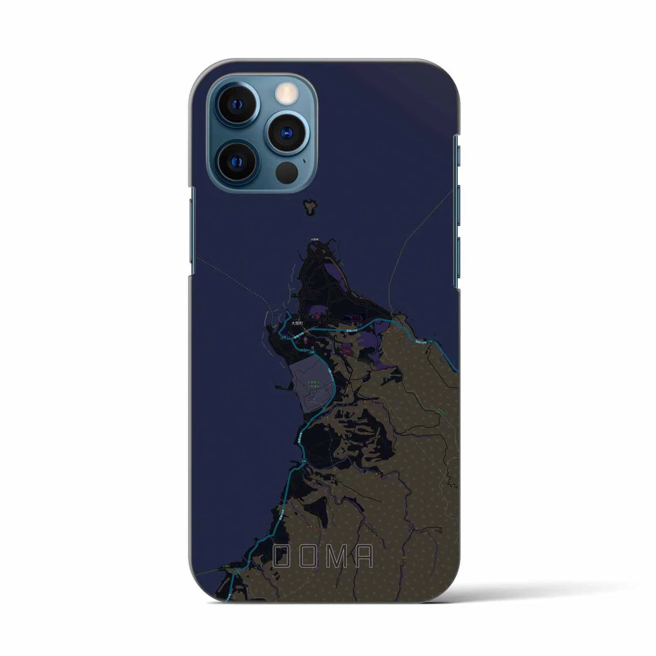 【大間(青森県)】地図柄iPhoneケース(バックカバータイプ)