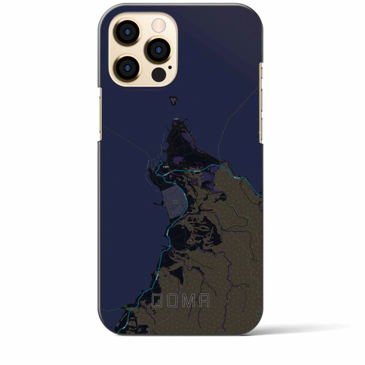 【大間(青森県)】地図柄iPhoneケース(バックカバータイプ)