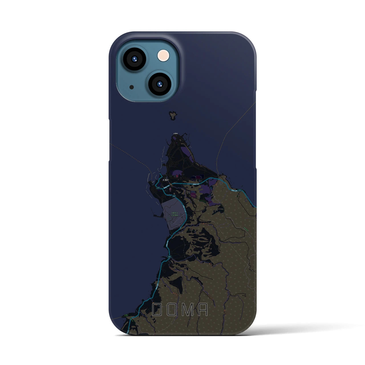 【大間(青森県)】地図柄iPhoneケース(バックカバータイプ)