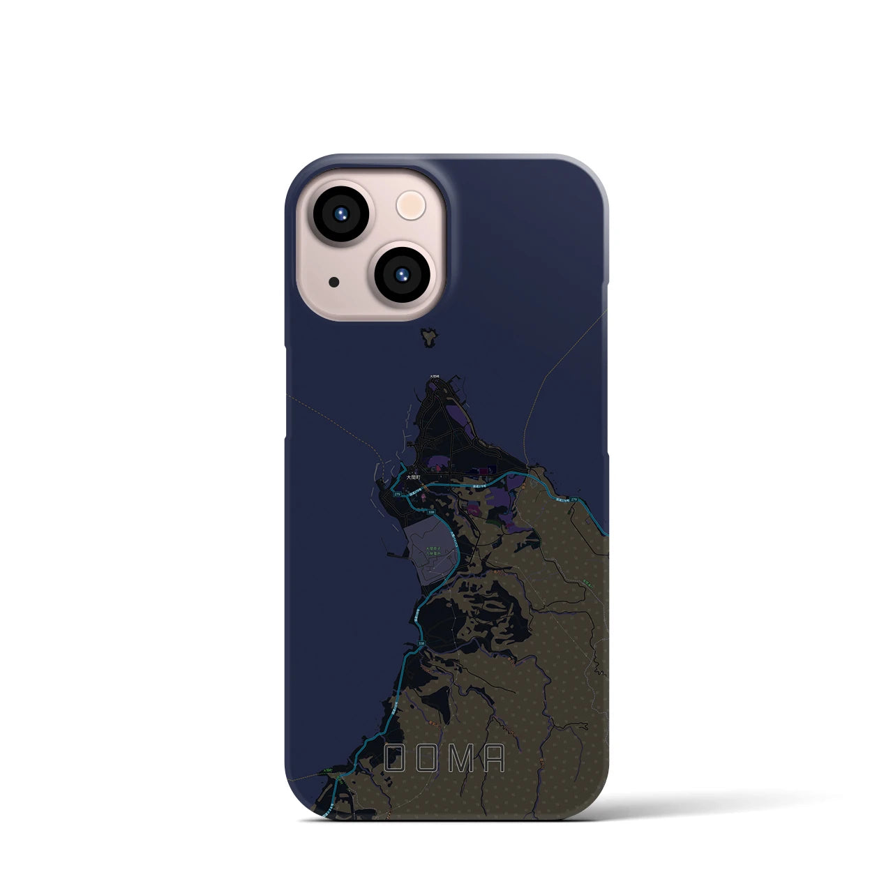 【大間(青森県)】地図柄iPhoneケース(バックカバータイプ)