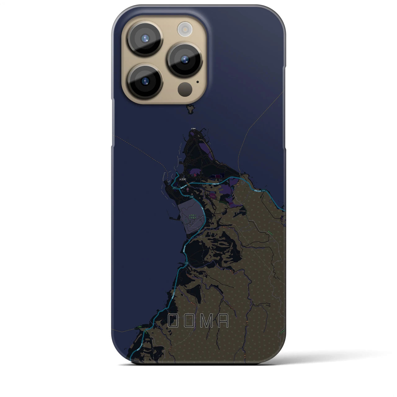 【大間(青森県)】地図柄iPhoneケース(バックカバータイプ)